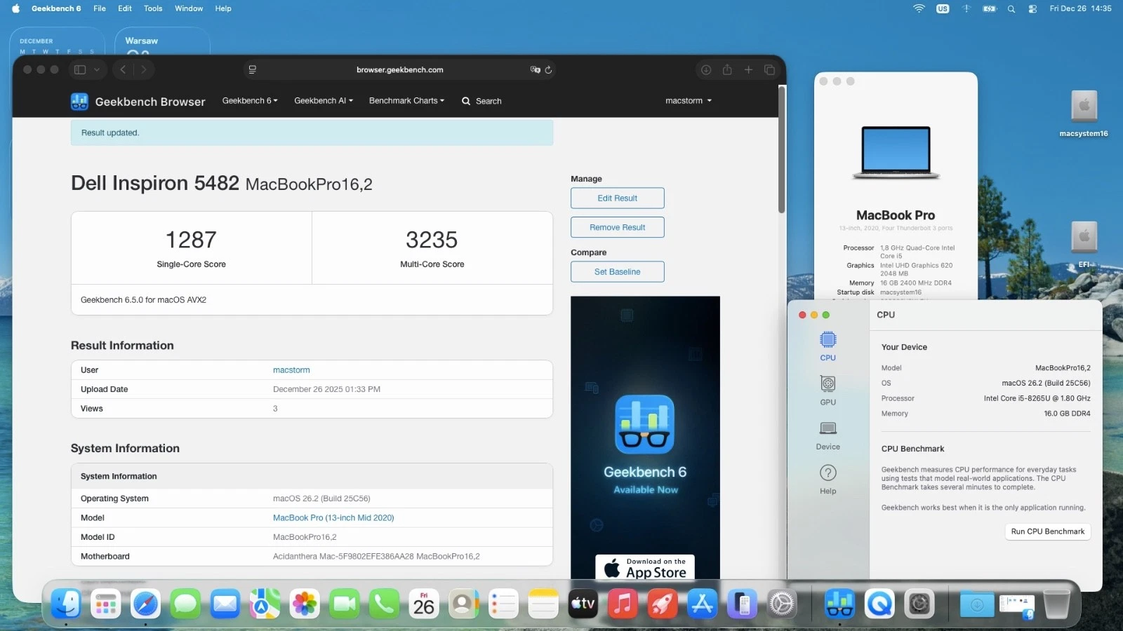 macOS dla laptopa Dell Inspiron 5482 - obrazek 4